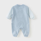 Dave&Bella Baby Boys Soft Indoor Cotton Blue One-Pieces Rompers