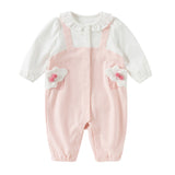 Dave&Bella Baby Girls Cotton Pink Bodysuits Romper Crawling Suit