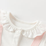 Dave&Bella Baby Girls Cotton Pink Bodysuits Romper Crawling Suit