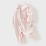 Dave&Bella Baby Girls Sweet Cotton Light Pink Bodysuits Romper Crawling Suit