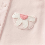 Dave&Bella Baby Girls Sweet Cotton Light Pink Bodysuits Romper Crawling Suit