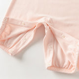 Dave&Bella Baby Girls Light Pink Cotton Comfortable One-Piece Romper