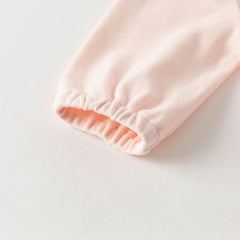 Dave&Bella Baby Girls Autumn Ligt Pink Cotton Comfortable One-Pieces Romper