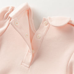 Dave&Bella Baby Girls Autumn Ligt Pink Cotton Comfortable One-Pieces Romper