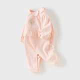 Dave&Bella Baby Girls Light Pink Cotton Comfortable One-Piece Romper