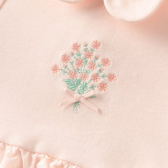 Dave&Bella Baby Girls Autumn Ligt Pink Cotton Comfortable One-Pieces Romper