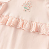 Dave&Bella Baby Girls Light Pink Cotton Comfortable One-Piece Romper