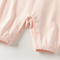Dave&Bella Baby Girls Autumn Ligt Pink Cotton Comfortable One-Pieces Romper