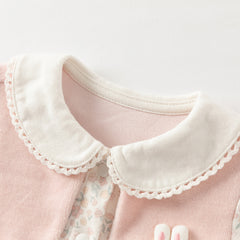 Dave&Bella Newborn Girls Autumn Pink Floral Baby One-Pieces Romper