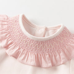 Dave&Bella NewBorn Girls Autumn Cotton Pink Baby One-pieces Romper