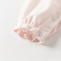 Dave&Bella NewBorn Girls Autumn Cotton Pink Baby One-pieces Romper