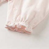 Dave&Bella Baby Girls Cotton Pink One-pieces Romper