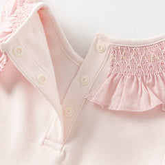 Dave&Bella NewBorn Girls Autumn Cotton Pink Baby One-pieces Romper