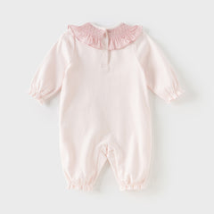 Dave&Bella NewBorn Girls Autumn Cotton Pink Baby One-pieces Romper