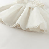 Dave&Bella Toddler Girls Beige Organza Tulle Princess Wide-skirted Dress