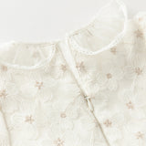 Dave&Bella Toddler Girls Beige Organza Tulle Princess Wide-skirted Dress