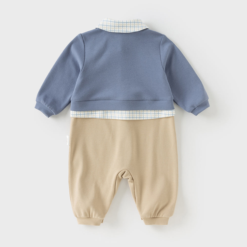 Dave&Bella Baby Boys Dark Blue Formal One- Pieces Romper