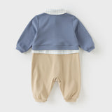 Dave&Bella Baby Boys Dark Blue Formal One- Pieces Romper