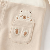 Dave&Bella Baby Boys Cotton Light Khaki Indoor Romper