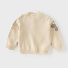 Dave&Bella Kids Girls Autumn Apricot Floral Sweater Cardigans Coats