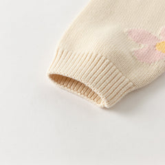 Dave&Bella Kids Girls Autumn Apricot Floral Sweater Cardigans Coats