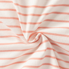 Dave&Bella Toddler Girls Autumn Sweet Pink White Striped Polo T-Shirts Tops