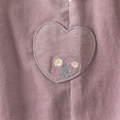Dave&Bella Toddler Girls Autumn Grey Purple Cotton Outdoor Drawstring Pants