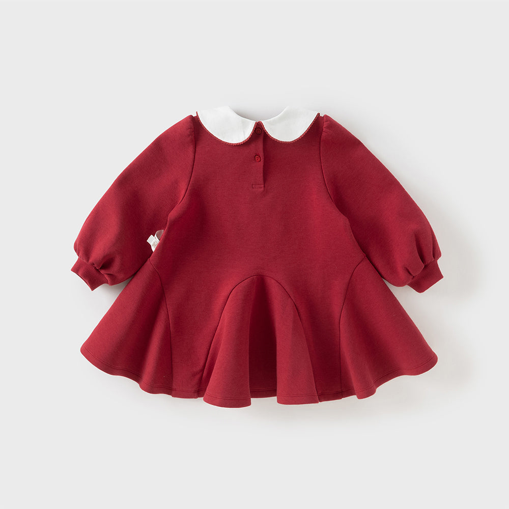 Dave&Bella Toddler Girls Red Cute Bear A-line Princess Dress