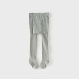 Dave&Bella Kids Girls Beige/Grey Cherry Print Footed Tights Leggings