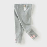 Dave&Bella Toddler Girls Casual Grey/Grey Purple Leggings