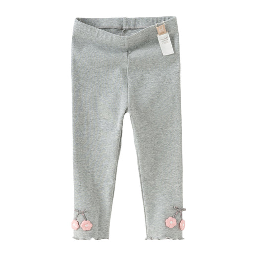 Dave&Bella Girls Autumn Casual Grey&Grey Purple Leggings Pants