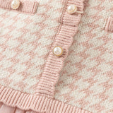 Dave&Bella Toddler Girls Sweet Pink Classic Plaid Mesh Princess Dress
