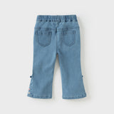 Dave&Bella Toddler Girls Cute Denim Blue Casual Jeans