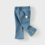 Dave&Bella Toddler Girls Cute Denim Blue Casual Jeans