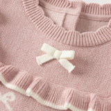 Dave&Bella Toddler Girls Noble Pink Mesh Sweater A-line Princess Dress