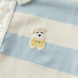 Dave&Bella Toddler Boys Cotton Blue Striped Gentle Polos