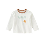 Dave&Bella Boys Toddler Long-Sleeve Cotton Casual Striped T-shirt Tops