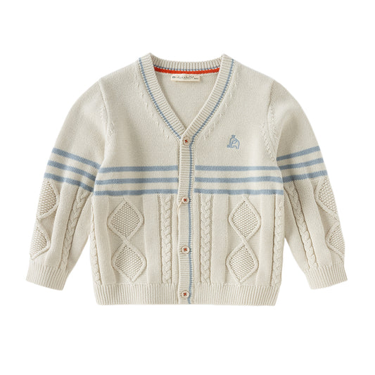 Dave&Bella Boys Autumn Cotton Apricot Cardigan Coat Top
