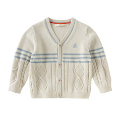 Dave&Bella Boys Autumn Cotton Apricot Cardigan Coat Top