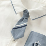 Dave&Bella Toddler Boys Cotton Formal College Style Shirt Pant Sets