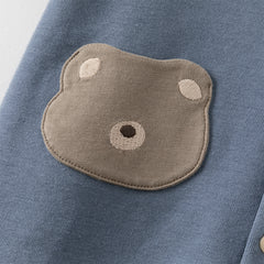 Dave&Bella Baby Boys Autumn Grey Blue Cute Romper One-Piece Bodysuit