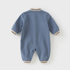 Dave&Bella Baby Boys Autumn Grey Blue Cute Romper One-Piece Bodysuit
