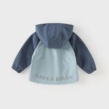 Dave&Bella Kids Girls/Boys Sea Blue/Purple Pink Outdoor Hooded Fleece Coat