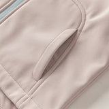 Dave&Bella Kids Girls/Boys Sea Blue/Purple Pink Outdoor Hooded Fleece Coat