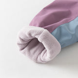 Dave&Bella Kids Girls/Boys Orange/Purple Outdoor Warm Hooded Fleece Jackets
