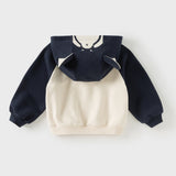 Dave&Bella Boys Toddler Casual Navy Blue Cute Animal Ears Hooded Jacket