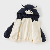 Dave&Bella Boys Toddler Casual Navy Blue Cute Animal Ears Hooded Jacket