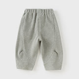 Dave&Bella Toddler Boys Light Grey Cotton Comfort Loose Outdoor Casual Pants