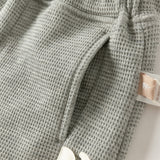 Dave&Bella Toddler Boys Light Grey Cotton Comfort Loose Outdoor Casual Pants