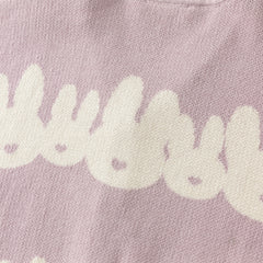 Dave&Bella Toddler Girls Autumn Purple Cotton Rabbit Print Sweater Cardigans Coats